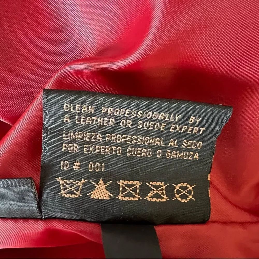 SIENA 100% Leather Red Blazer Jacket| Size 6 - Picture 10 of 14